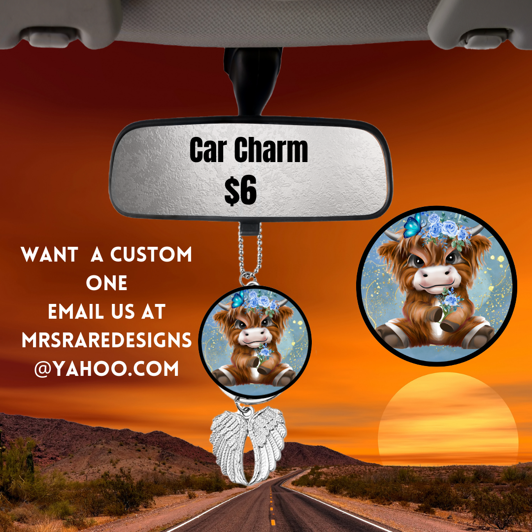 Blossom Bovines Car Charm Collection