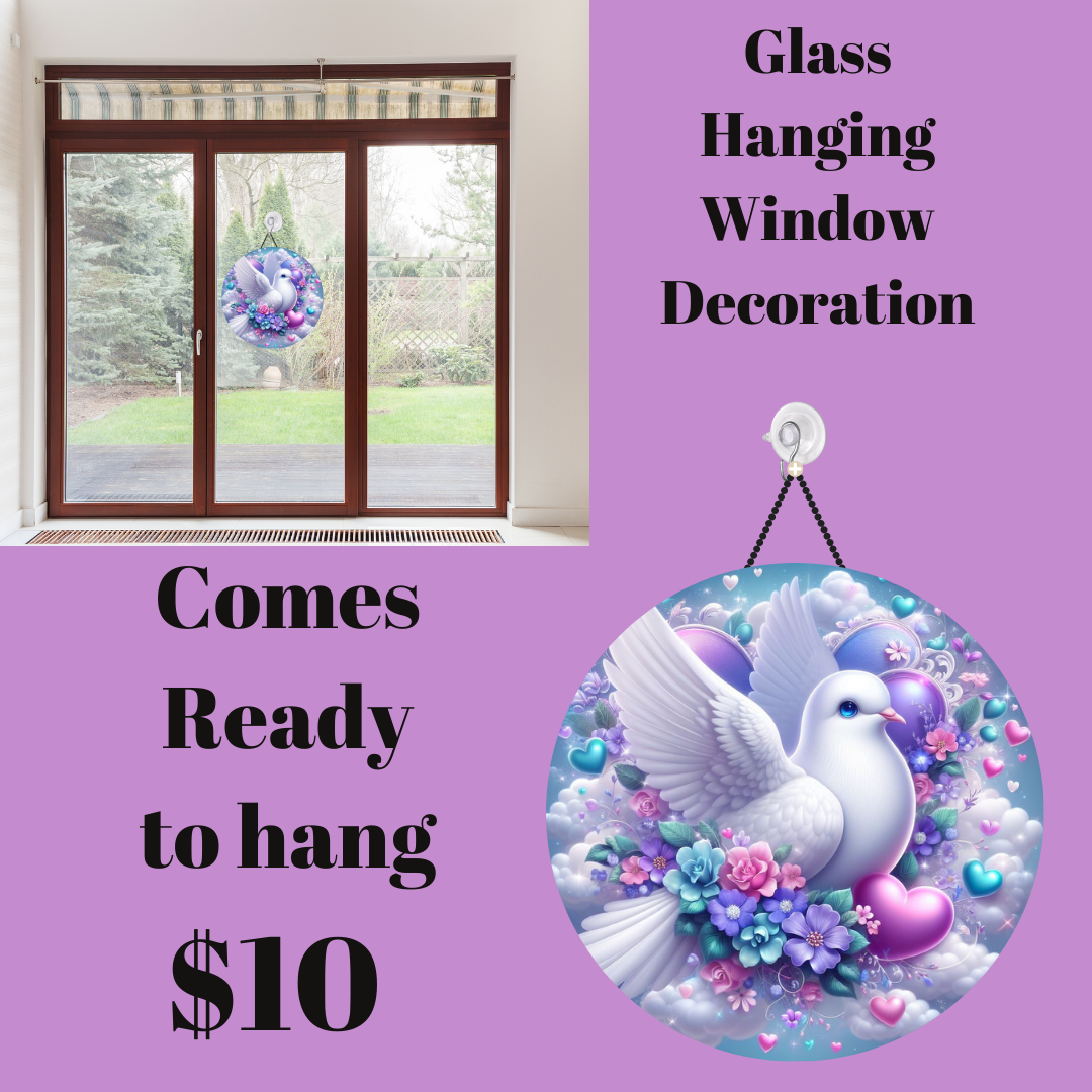 Seraphic Elegance Glass Suncatcher