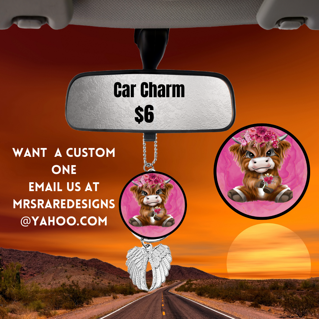 Blossom Bovines Car Charm Collection