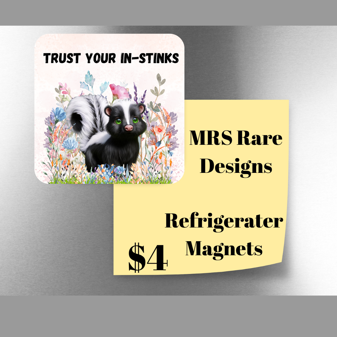 Inspirational Skunk Garden Magnets