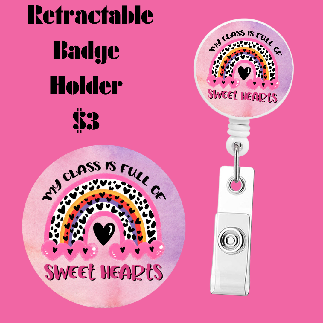 Charming Educator's Retractable Badge Collection