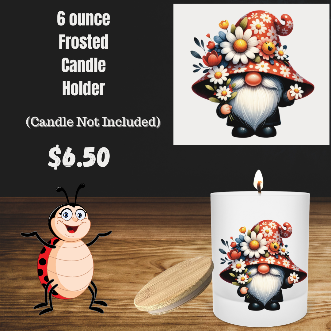 Enchanted Gnome Frosted Candle Holders