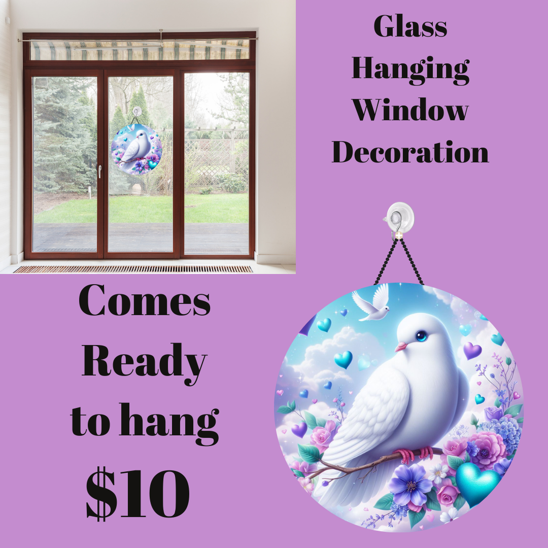 Seraphic Elegance Glass Suncatcher