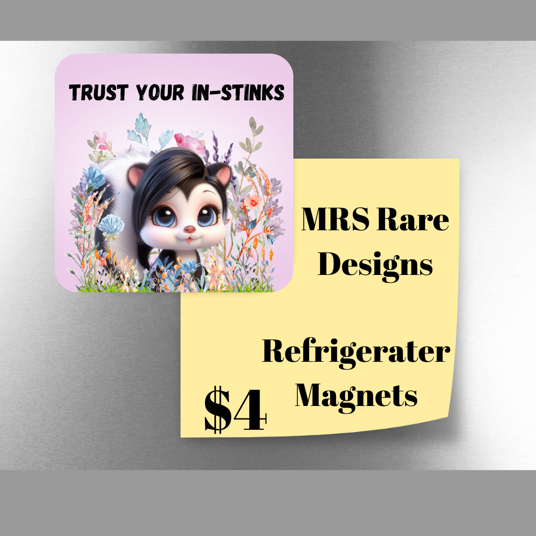 Inspirational Skunk Garden Magnets