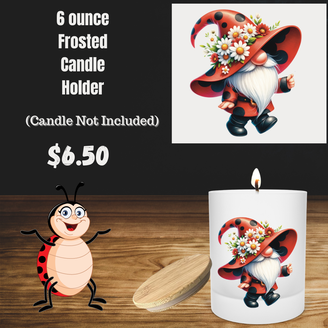 Enchanted Gnome Frosted Candle Holders