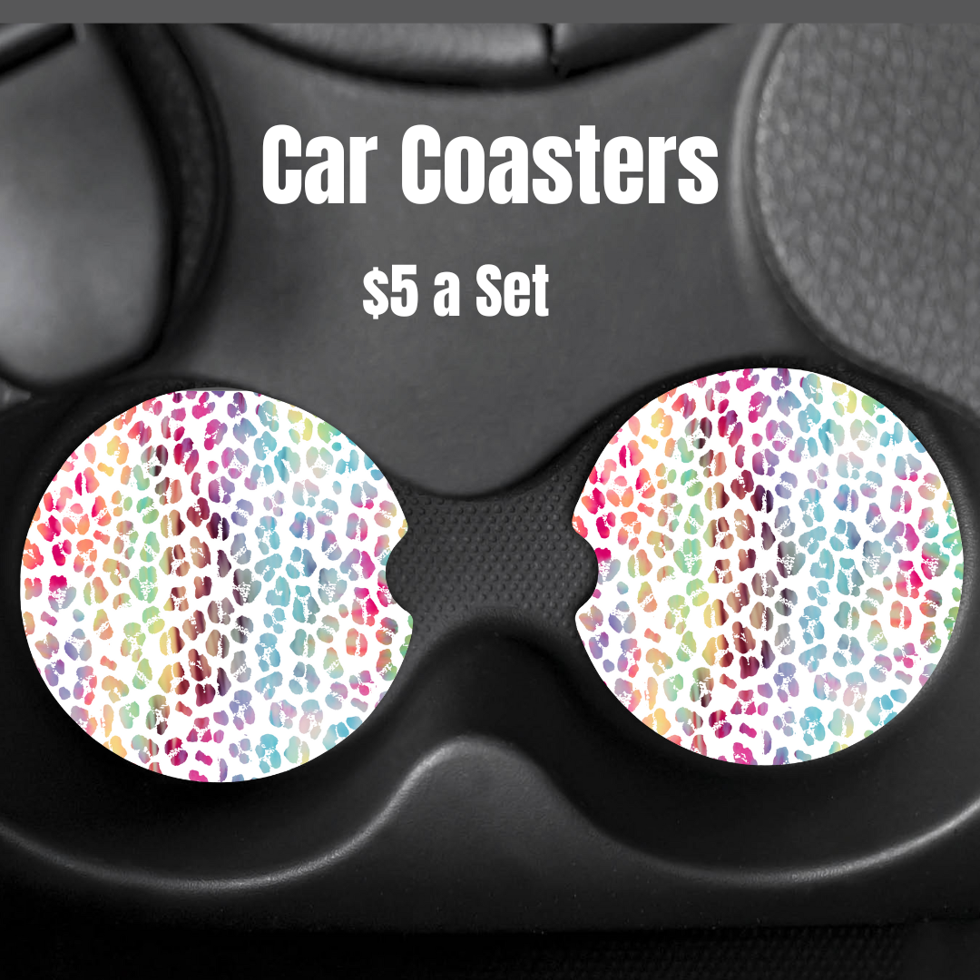 Kaleidoscope Dapples Car Coasters