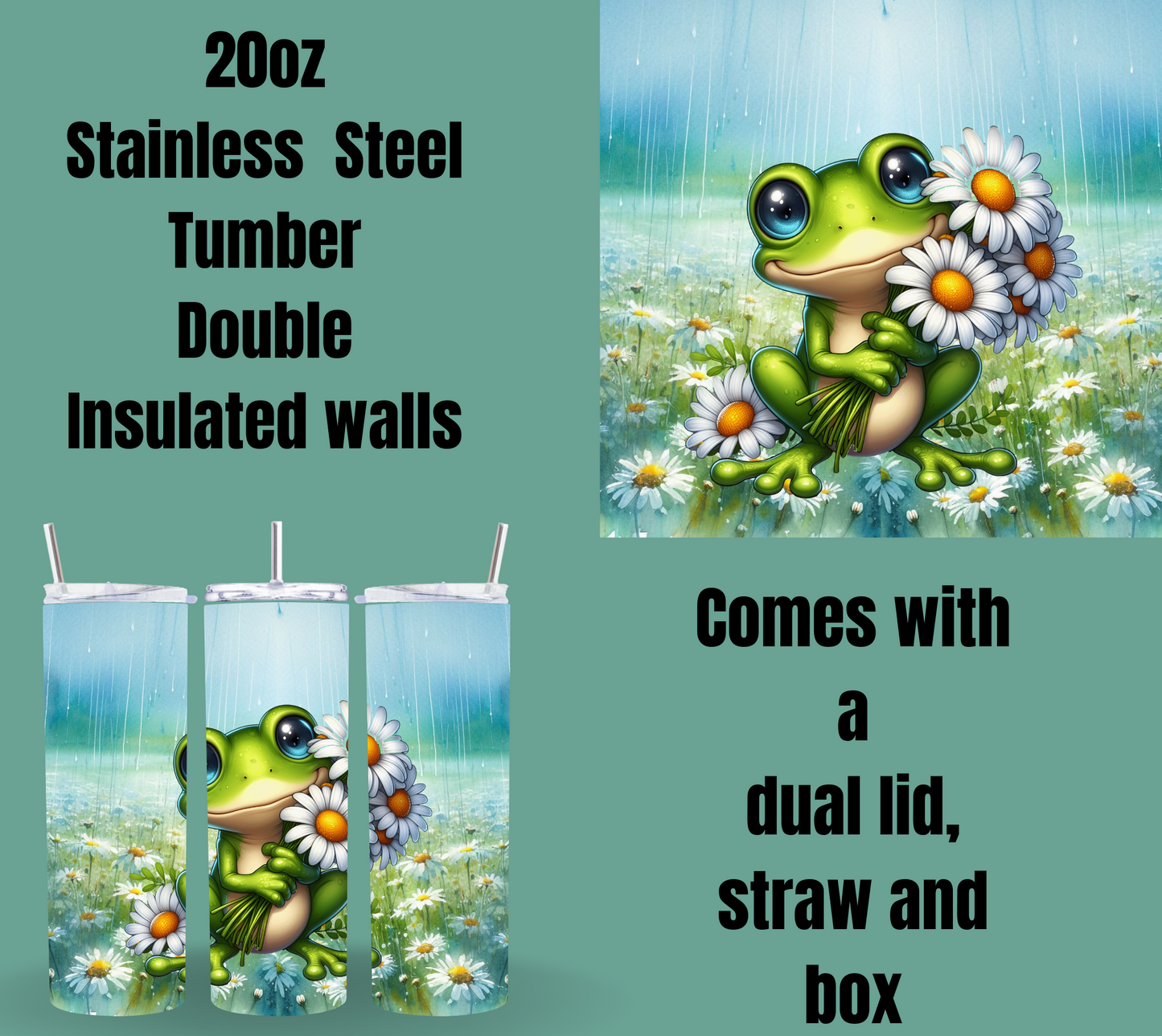 Meadow Mirth Frog Tumbler