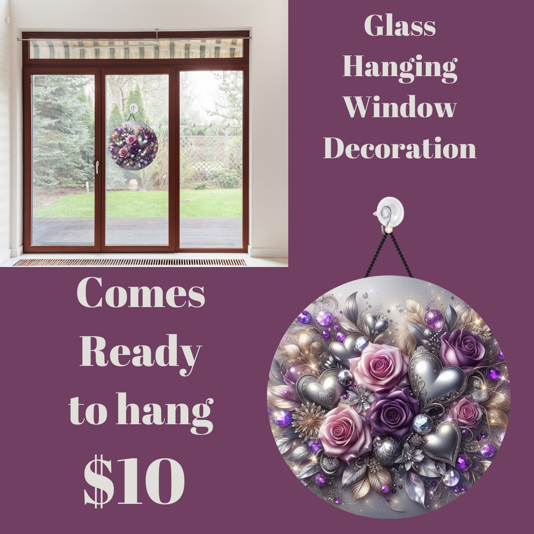 Enchanted Bouquet Series: Glass Hanging Window Decorations