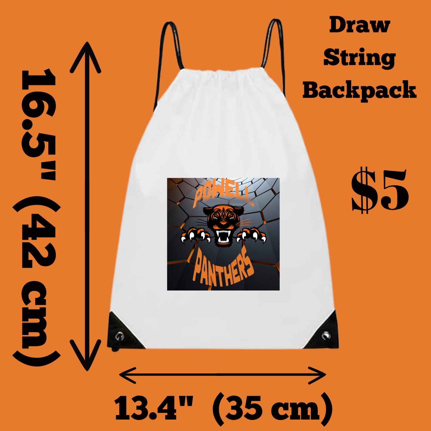 Panther Drawstring Backpacks