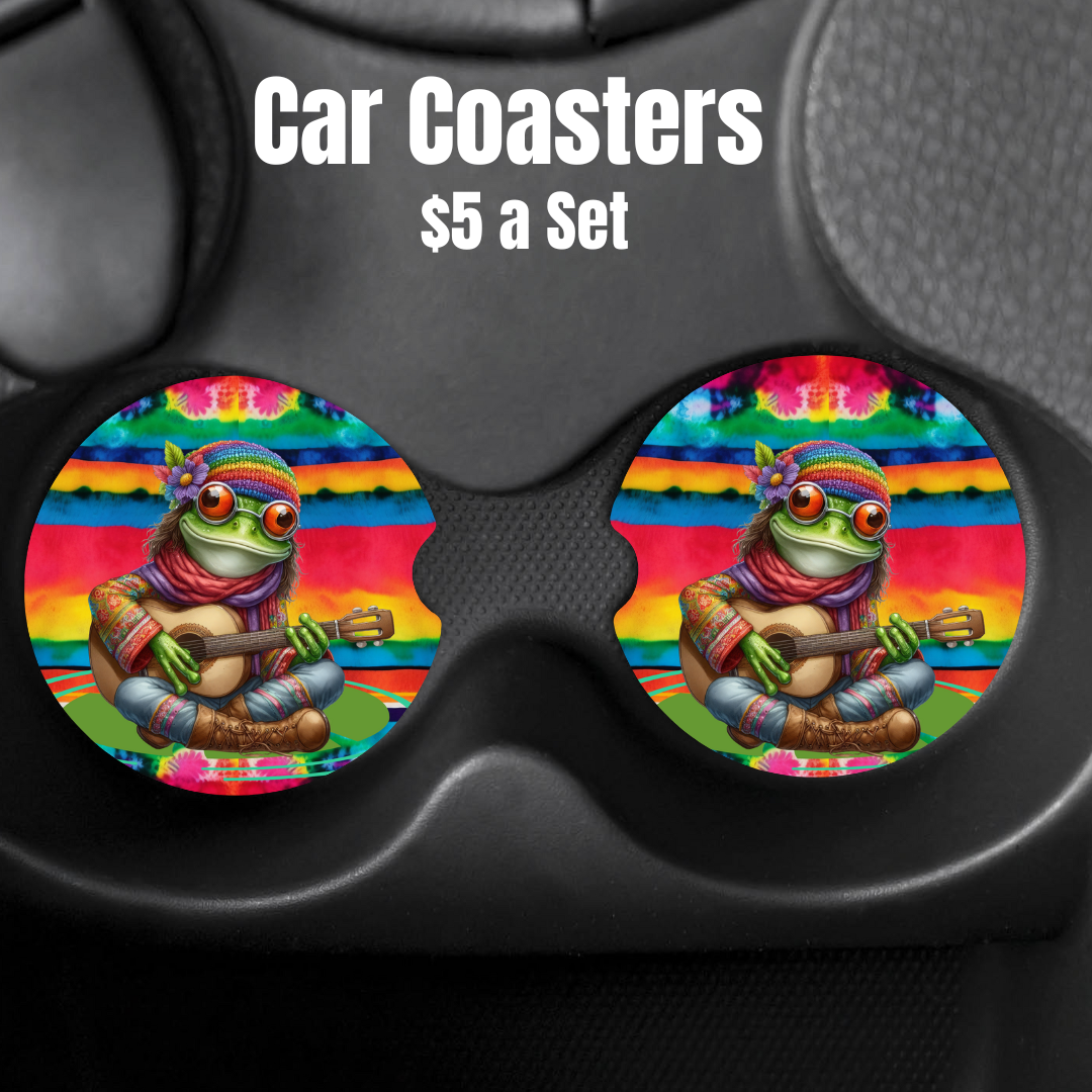 Groovy Frog Car Coaster Collection