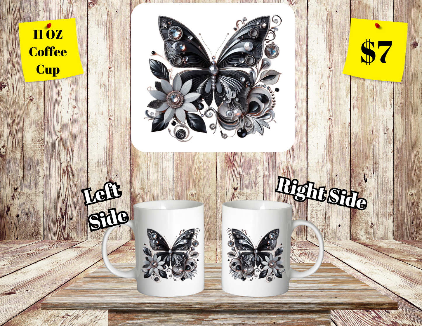 Luminescent Butterfly Garden Coffee Mug