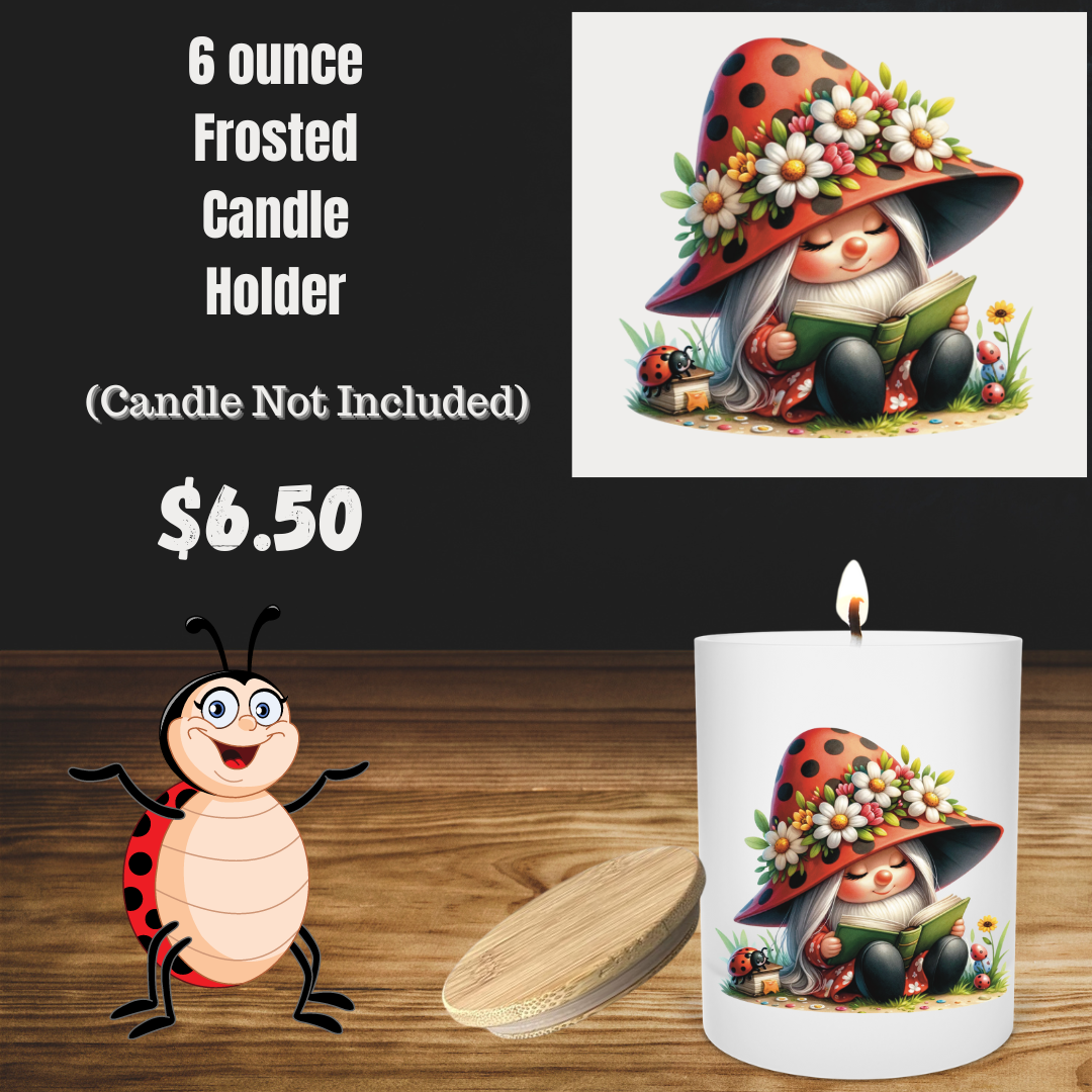 Enchanted Gnome Frosted Candle Holders