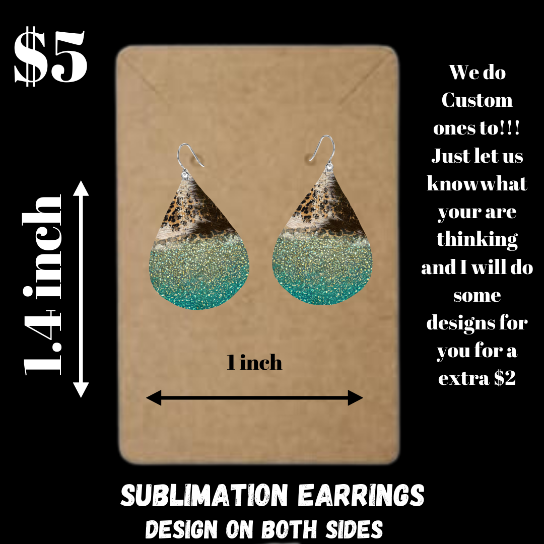 Leopard Sublimated Earrings