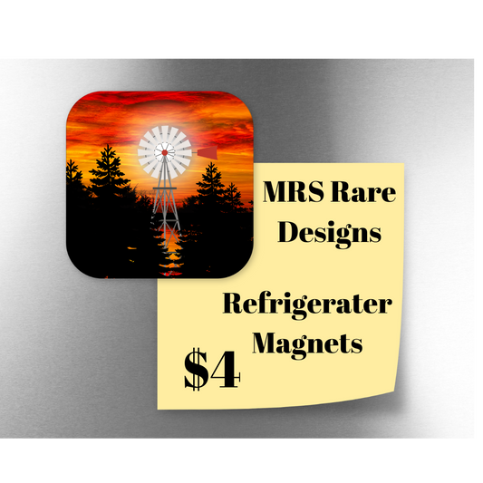Sunset Windmill Magnet