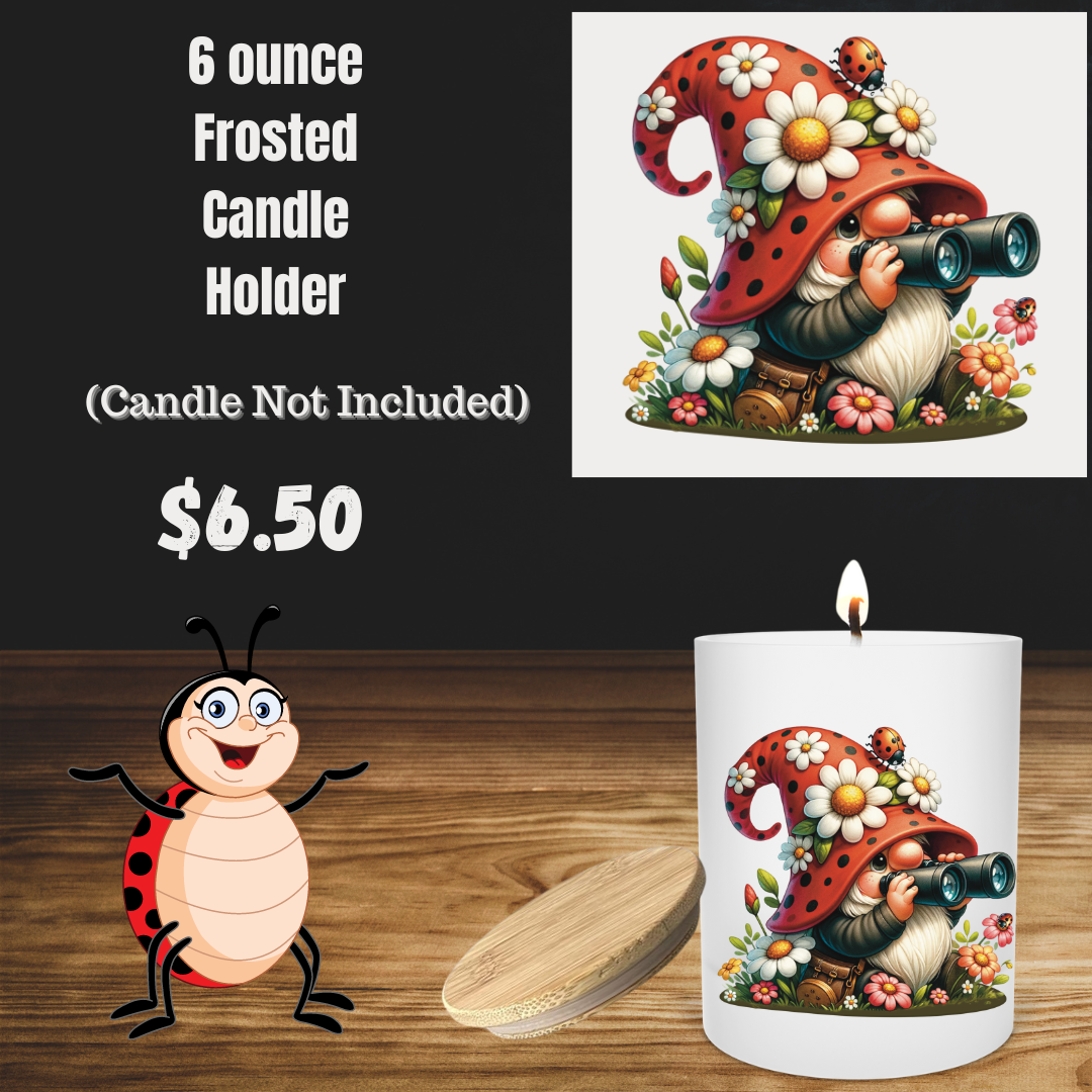 Enchanted Gnome Frosted Candle Holders