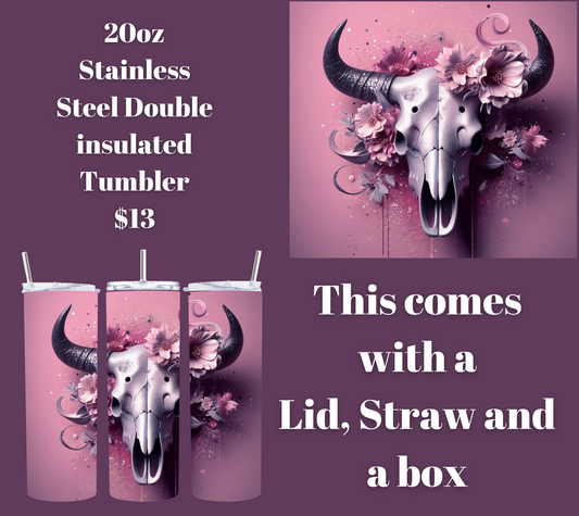 Mystic Bull Skull Oasis Tumbler