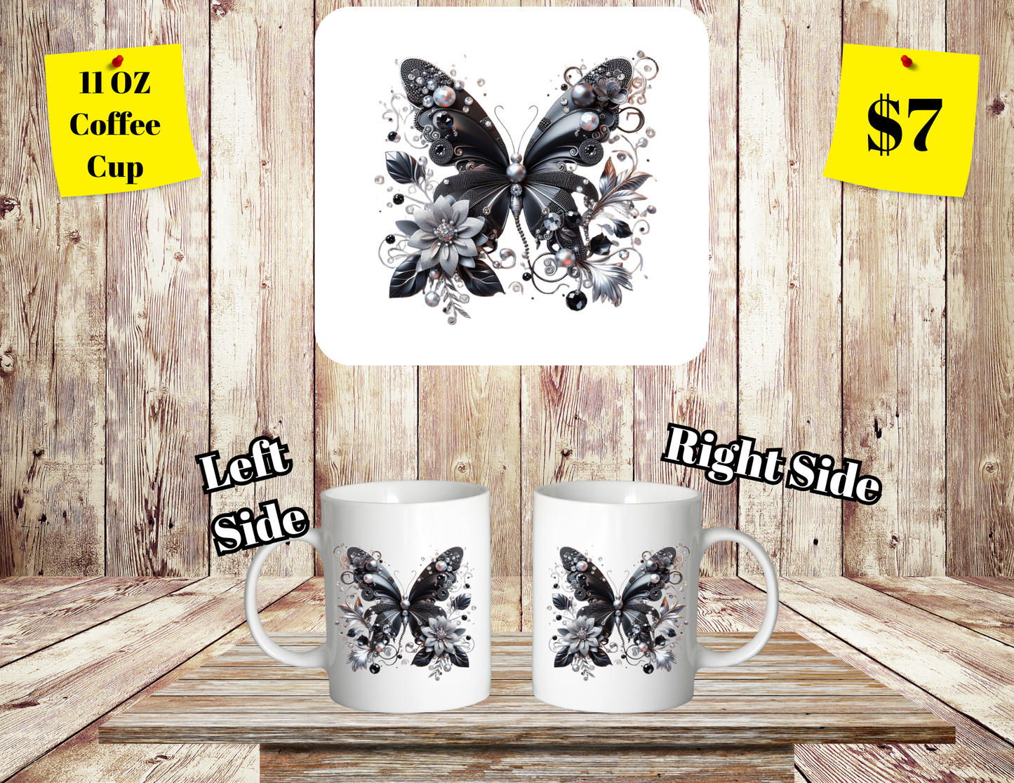 Luminescent Butterfly Garden Coffee Mug