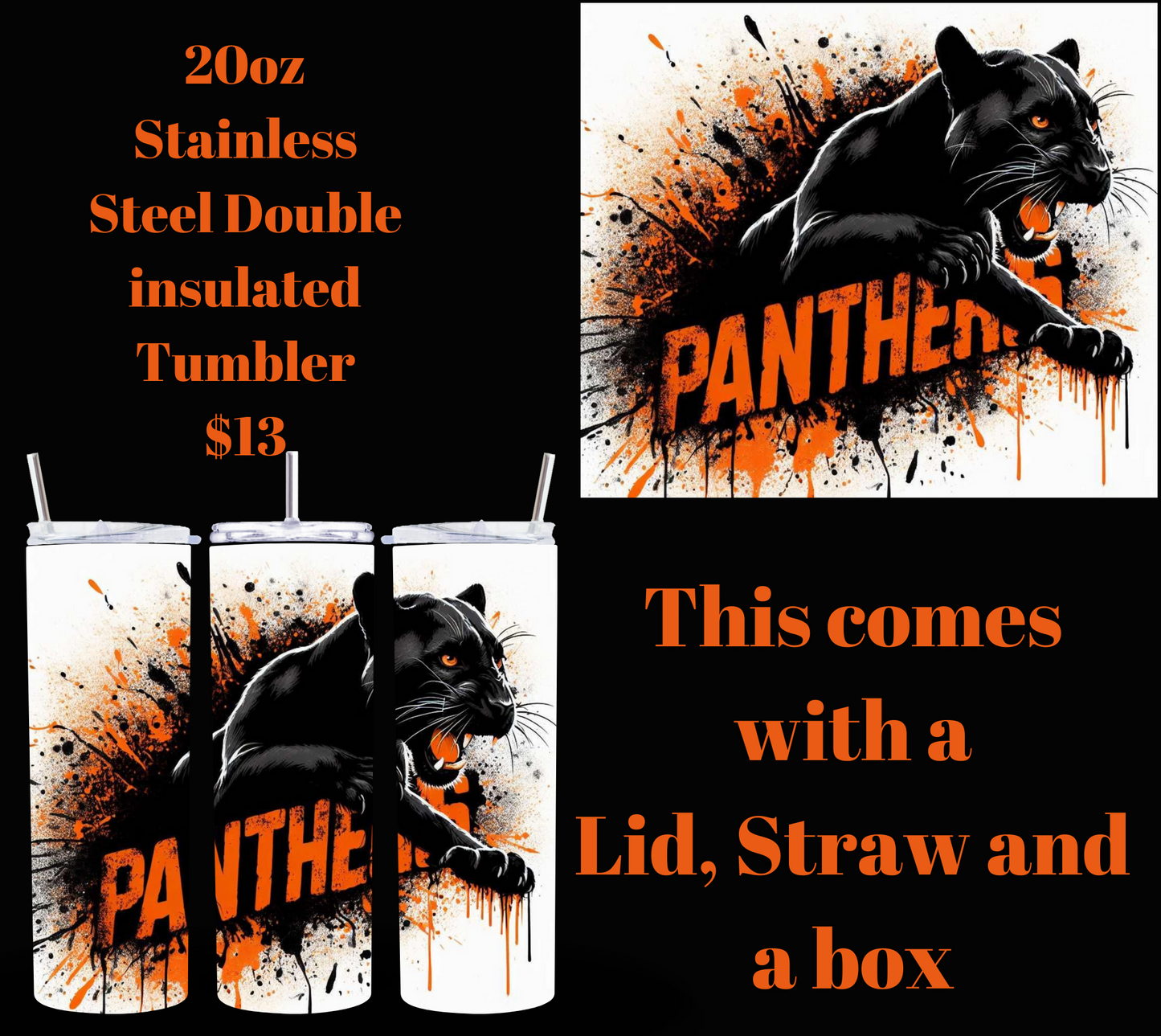 Exclusive Powell Panther 20 oz Tumblers: Unleash Your Panther Spirit!