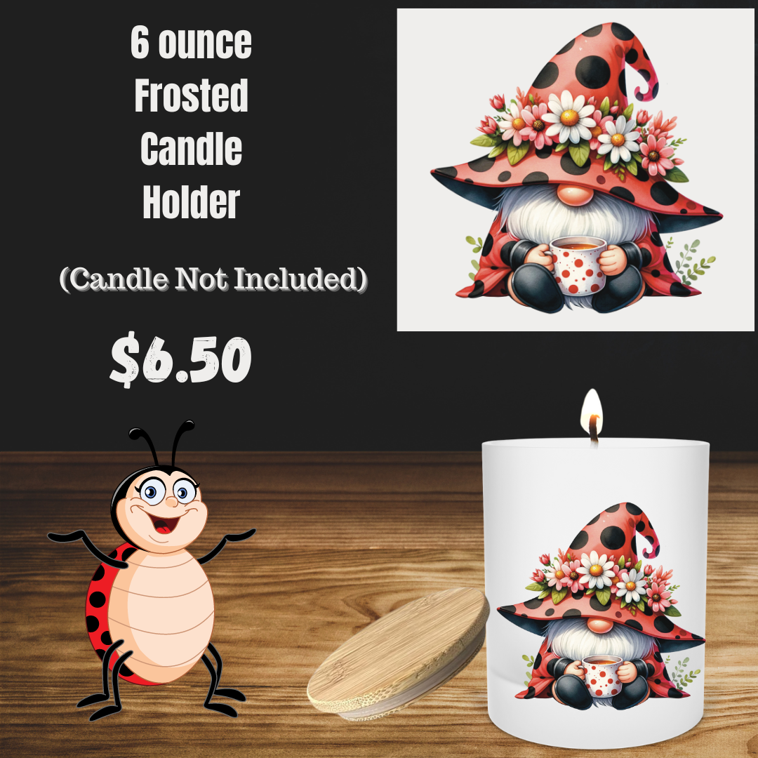 Enchanted Gnome Frosted Candle Holders