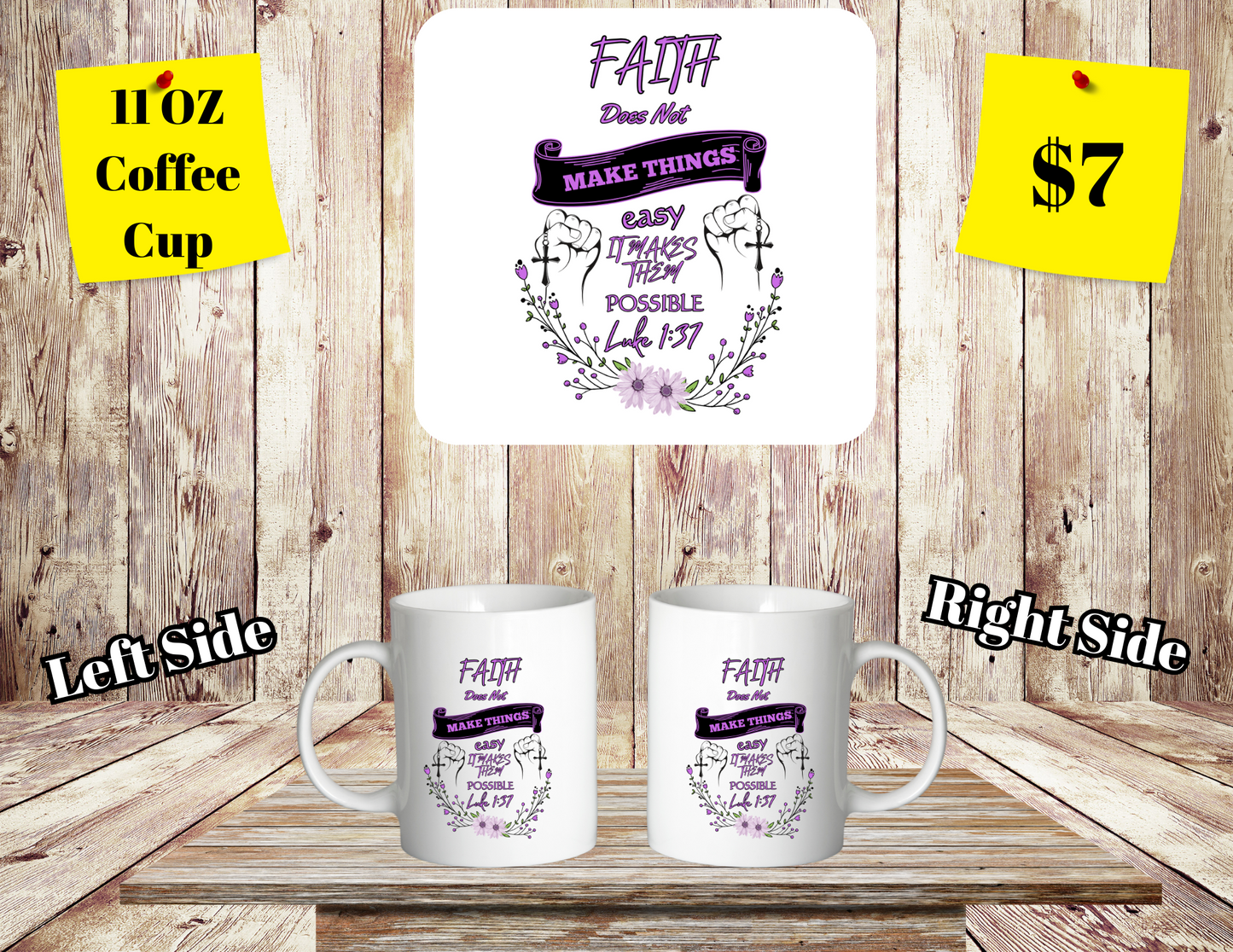 Inspirational Faith Quote Mugs