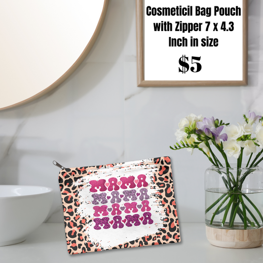 Mama Bear's Leopard Print Cosmetic Bags