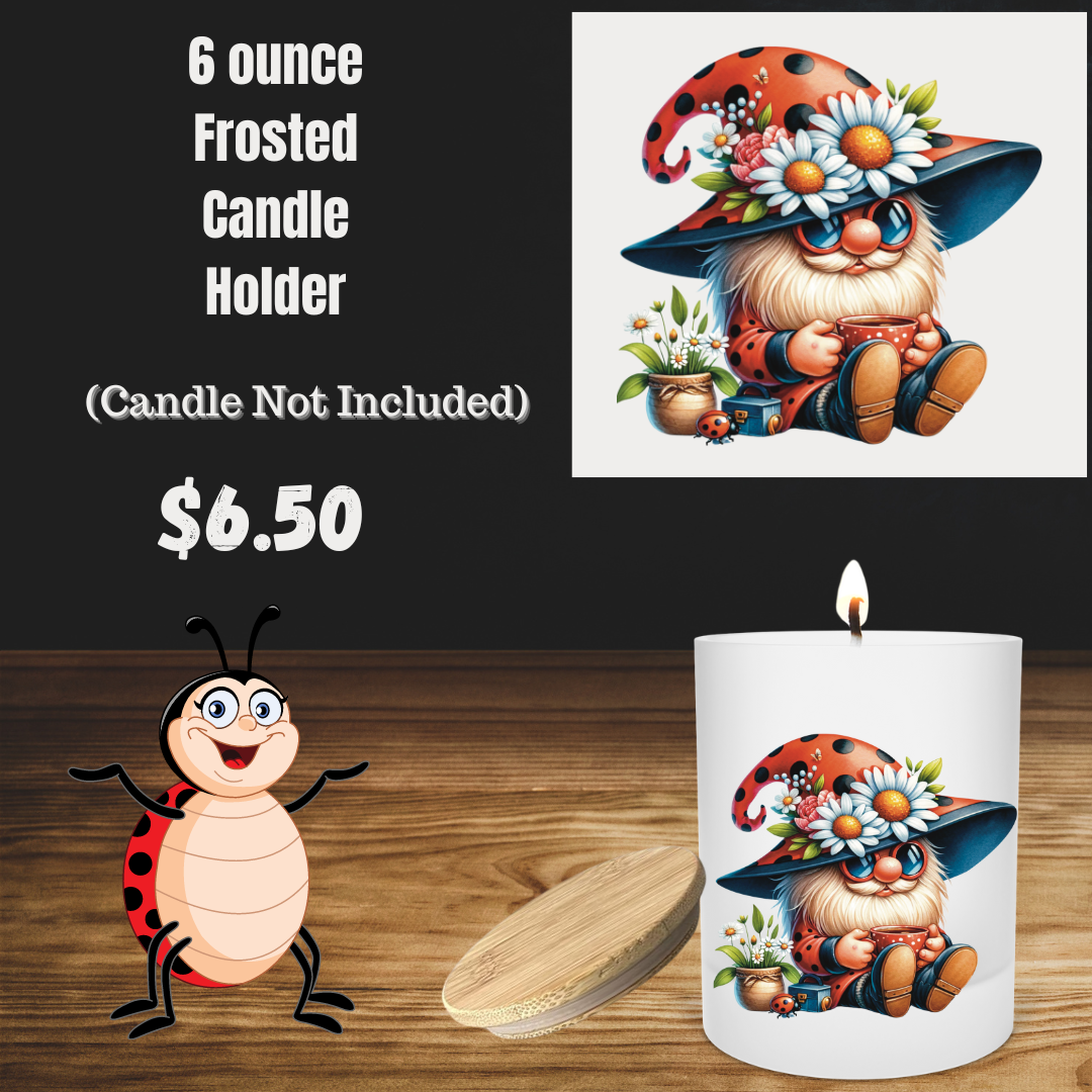 Enchanted Gnome Frosted Candle Holders