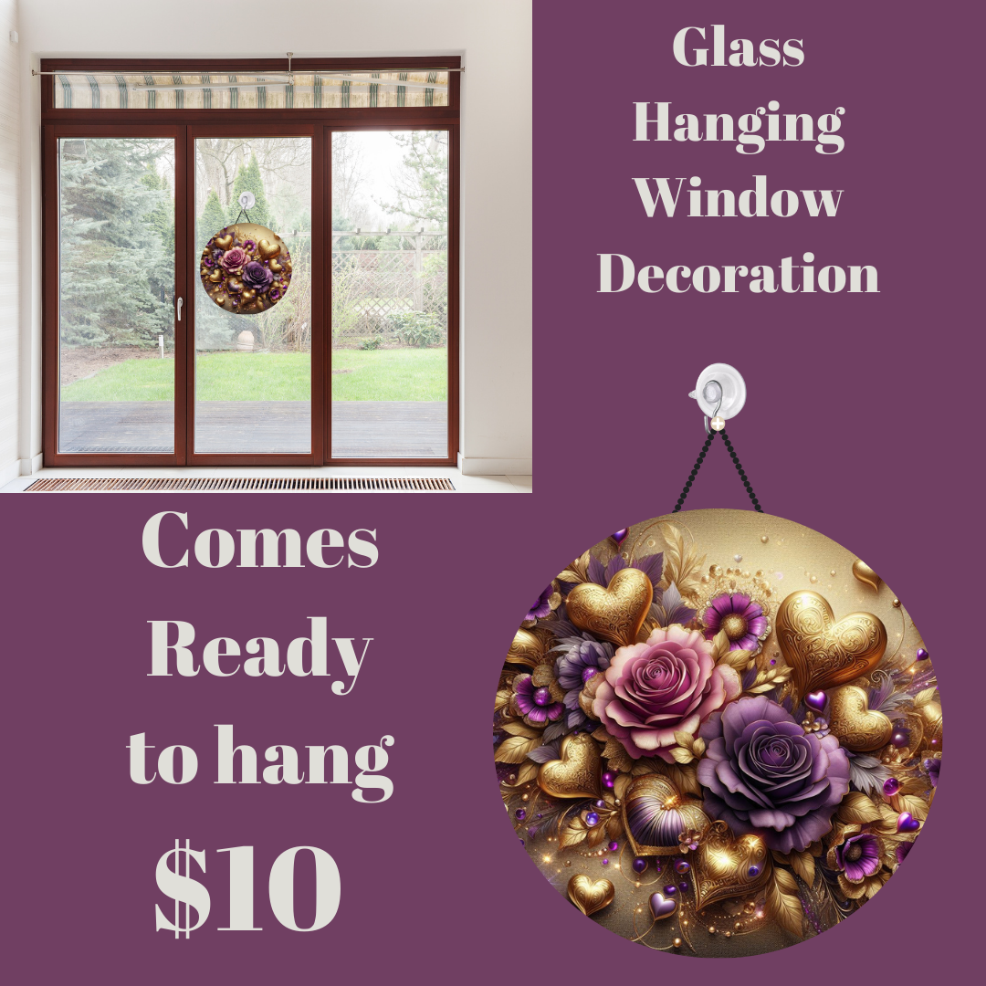 Enchanted Bouquet Series: Glass Hanging Window Decorations