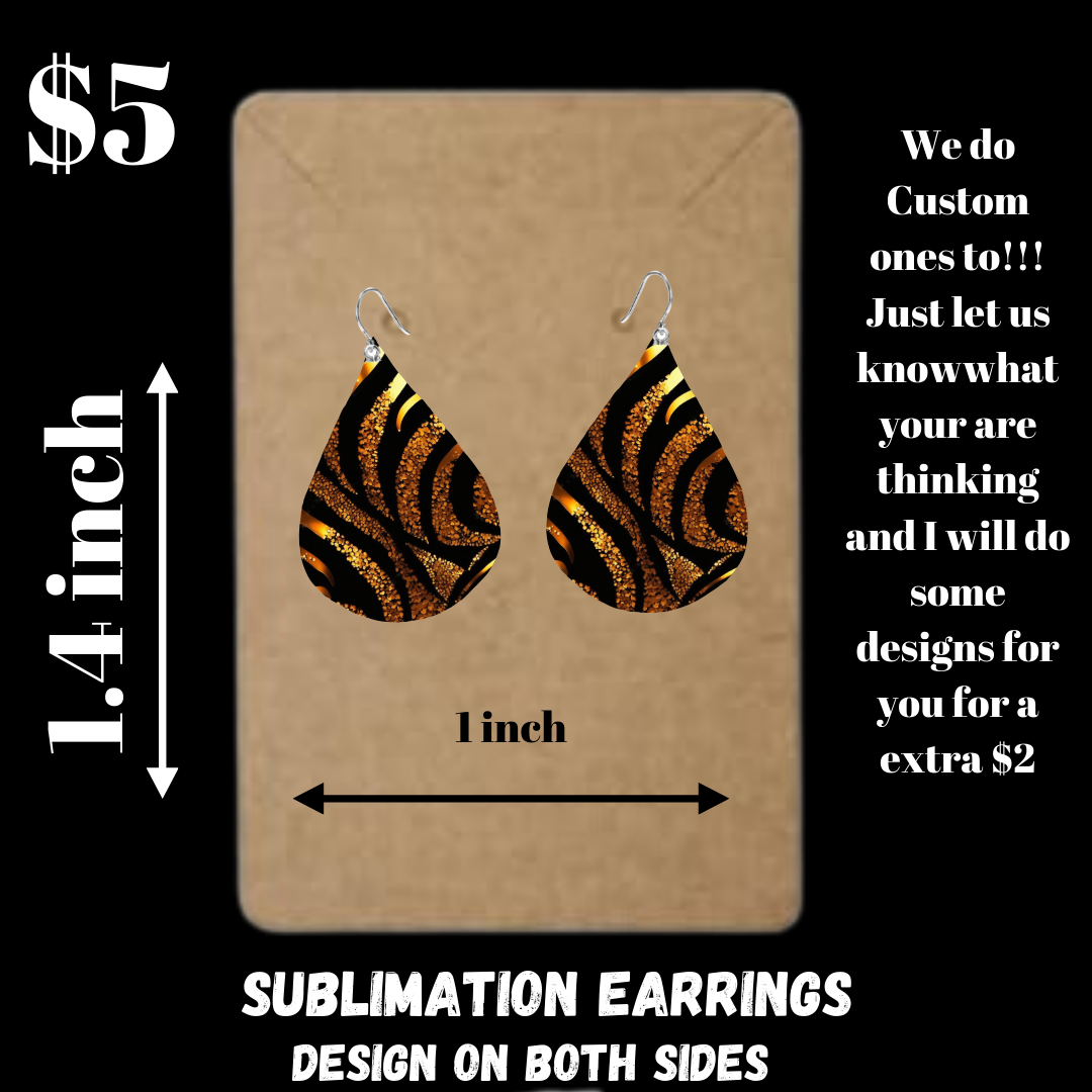 Leopard Sublimated Earrings