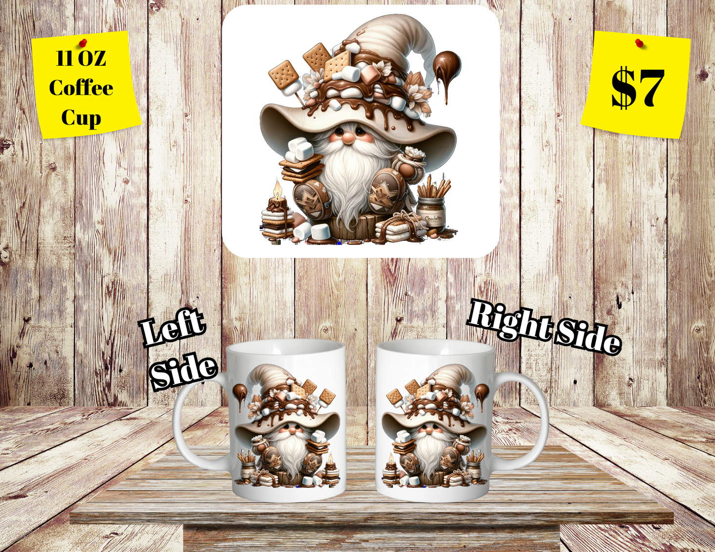 "Enchanted Brew" Whimsical Gnome Coffee Cup Series