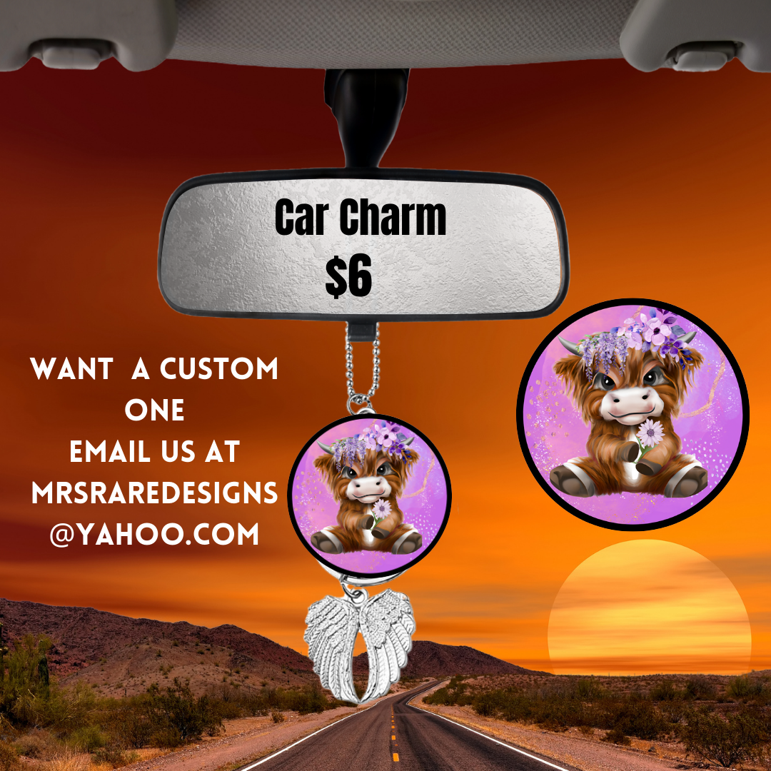 Blossom Bovines Car Charm Collection