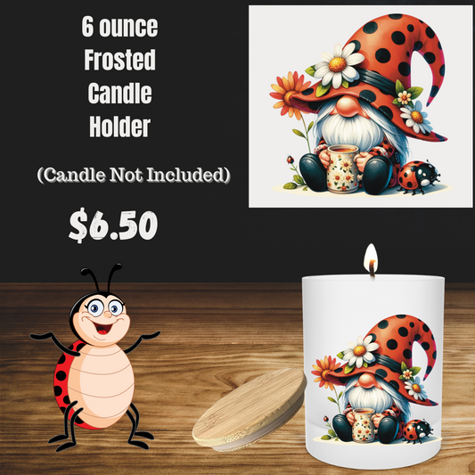 Enchanted Gnome Frosted Candle Holders