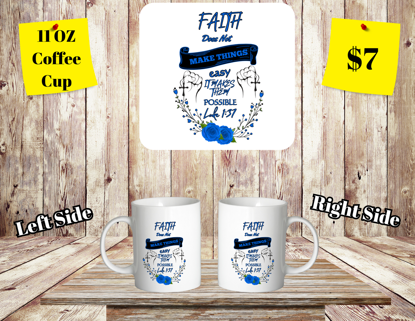 Inspirational Faith Quote Mugs