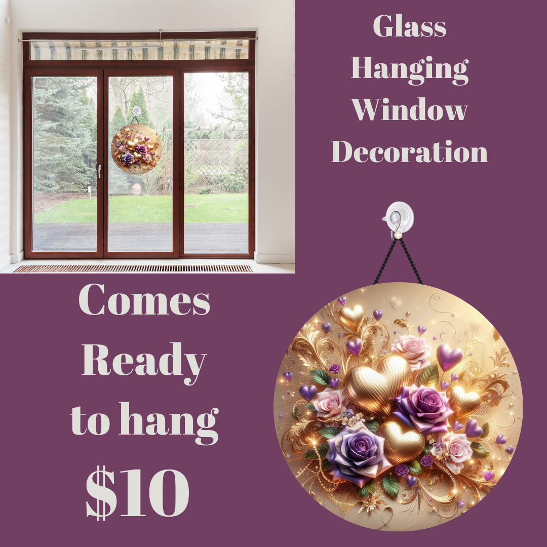 Enchanted Bouquet Series: Glass Hanging Window Decorations