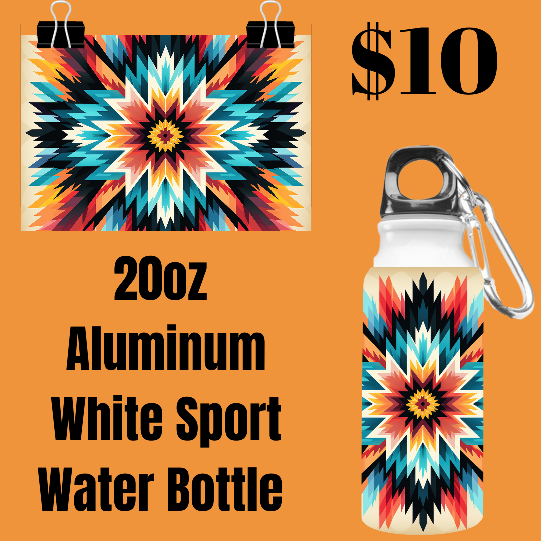 Aztec Elegance 20oz Aluminum Sport Water Bottle