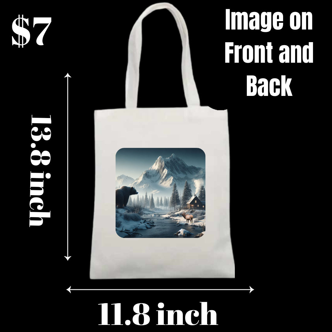Winter Wilderness Retreat Canvas Tote Bag