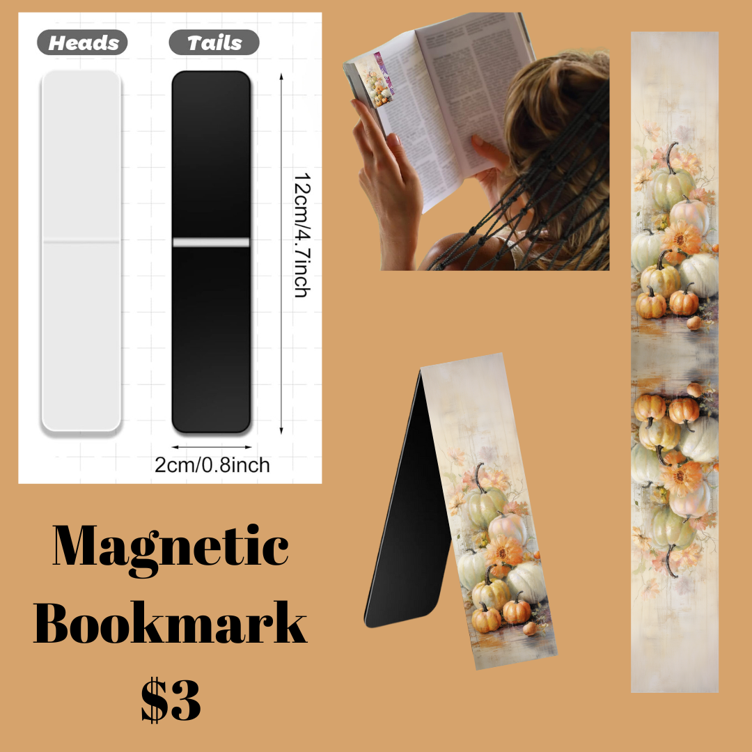 Vintage Pumpkin Magnet BookMarks