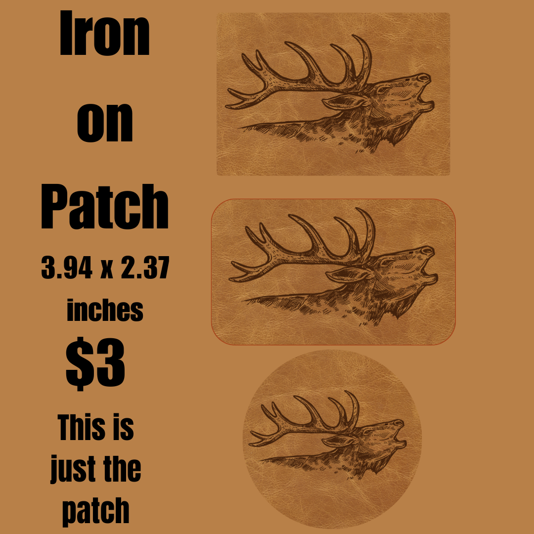 Regal Stag Head Iron-on Patch