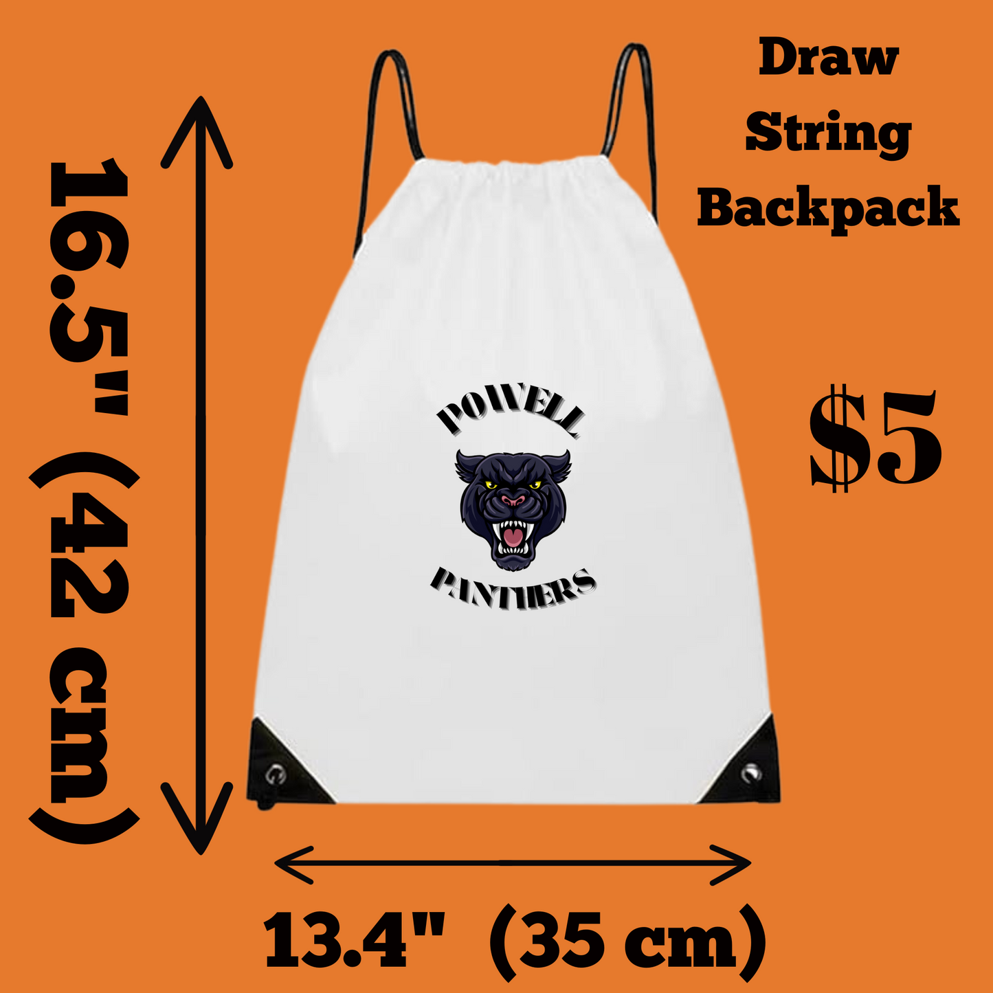 Panther Drawstring Backpacks