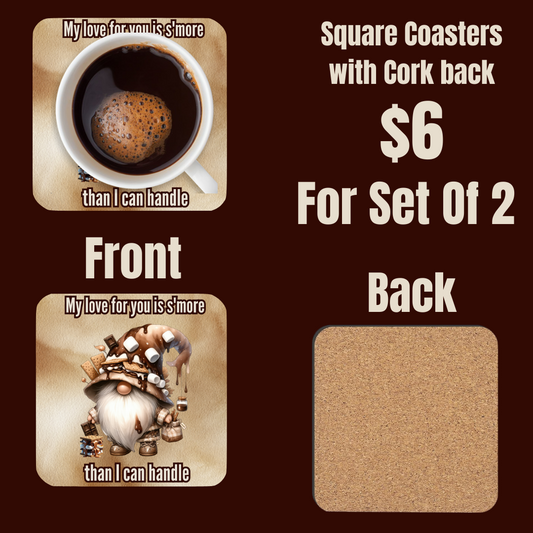 "S'more Love" Artisan Coasters