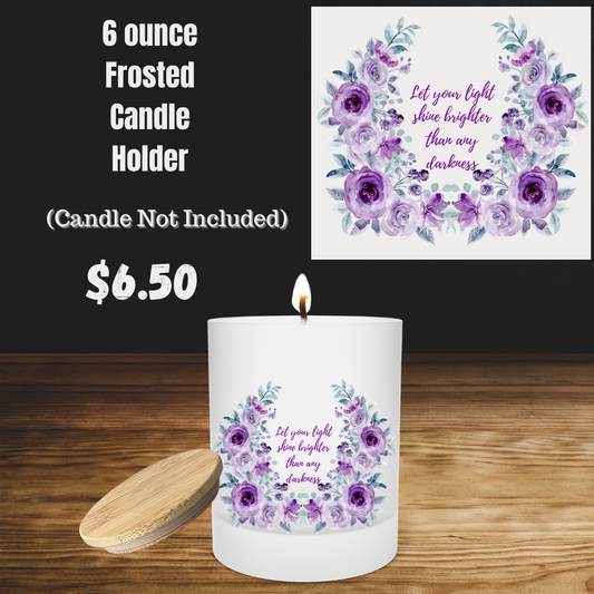 Inspirational Blossoms Frosted Candle Holder Collection