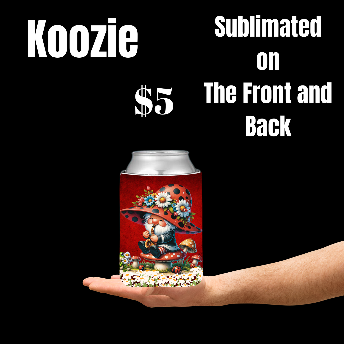 Whimsical Gnome Beverage Koozies