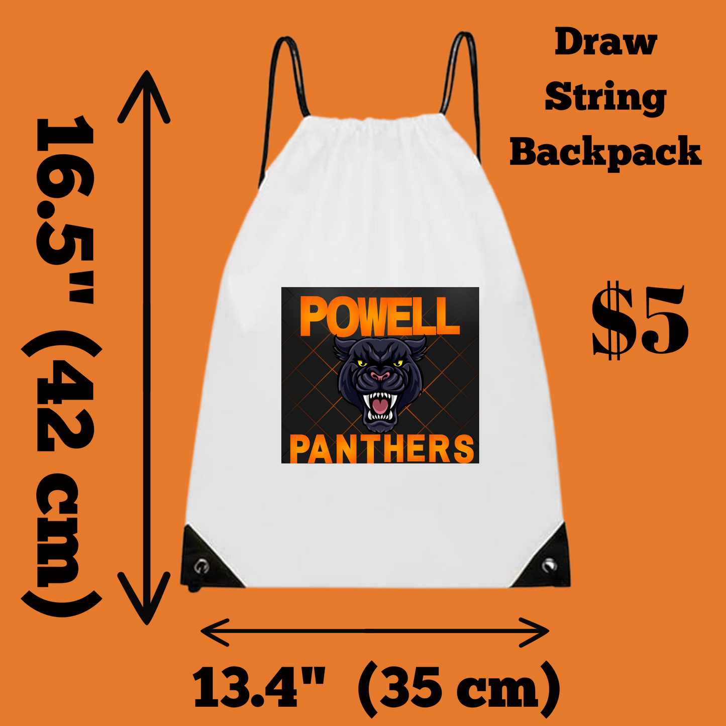 Panther Drawstring Backpacks