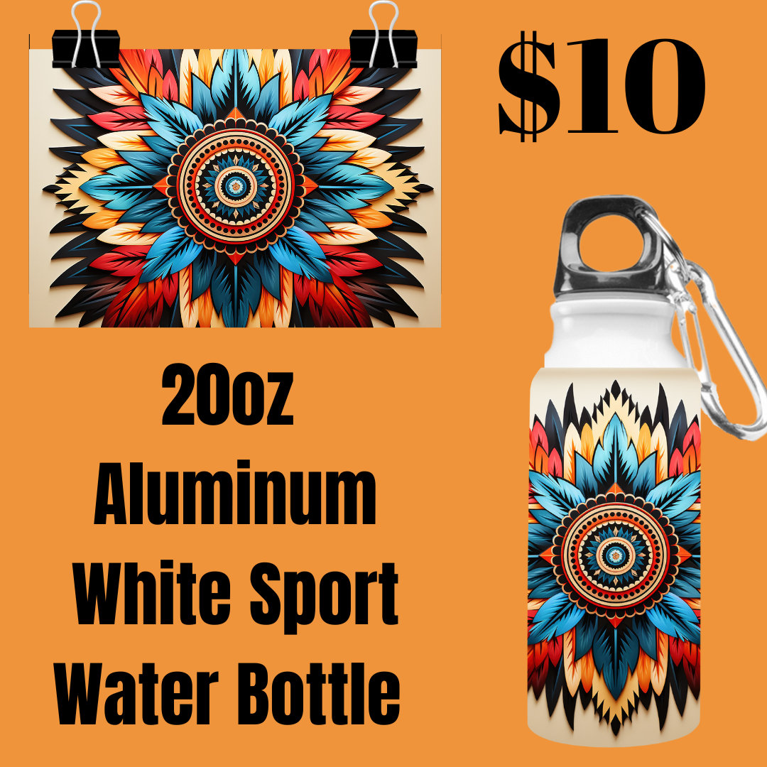 Aztec Elegance 20oz Aluminum Sport Water Bottle