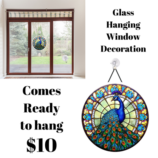 Majestic Peacock Window Art