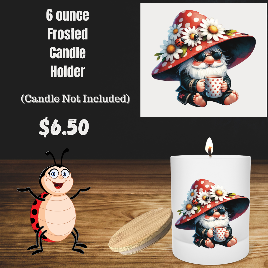 Enchanted Gnome Frosted Candle Holders