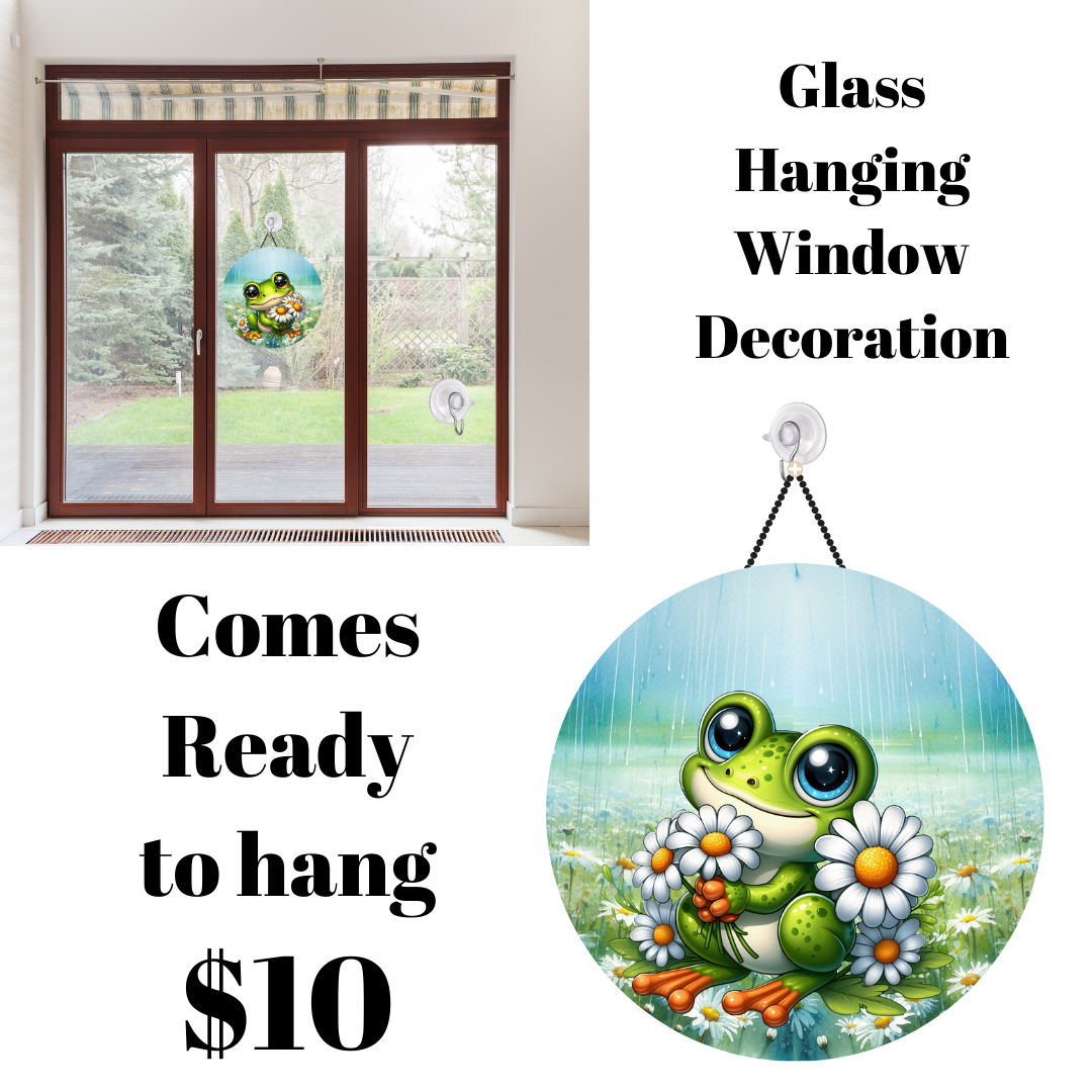 Sunbeam Serenade Frog Glass Window Décor