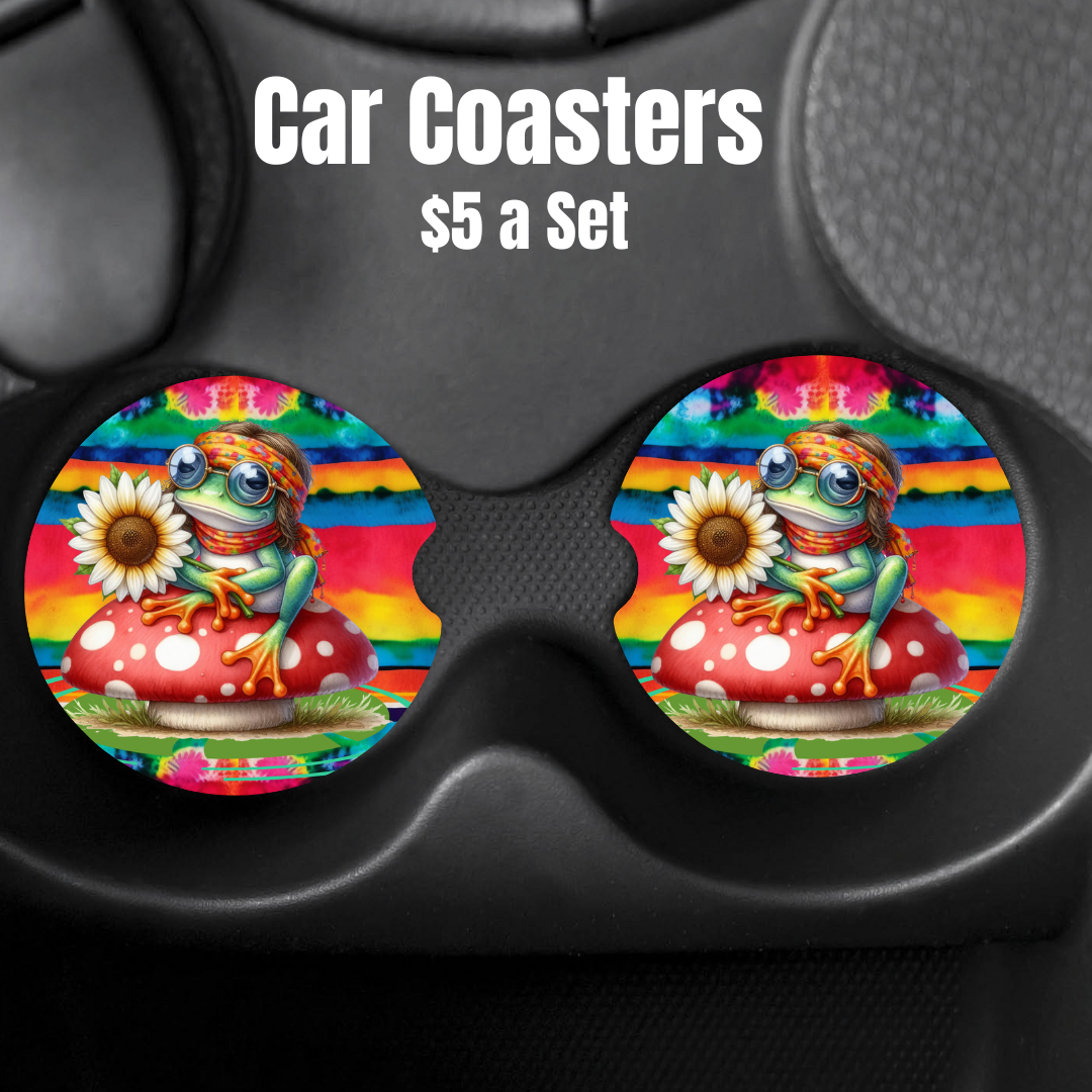 Groovy Frog Car Coaster Collection