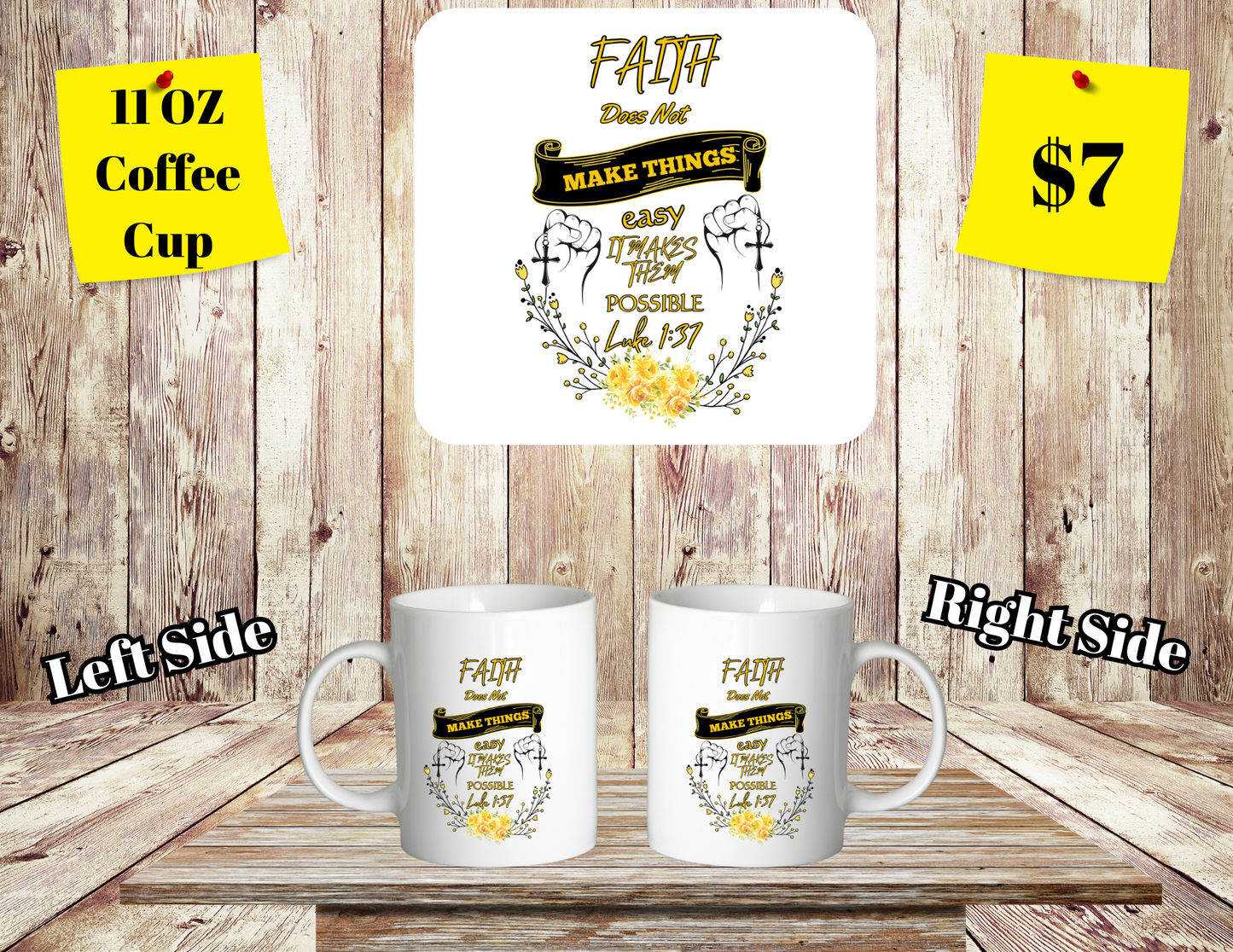 Inspirational Faith Quote Mugs