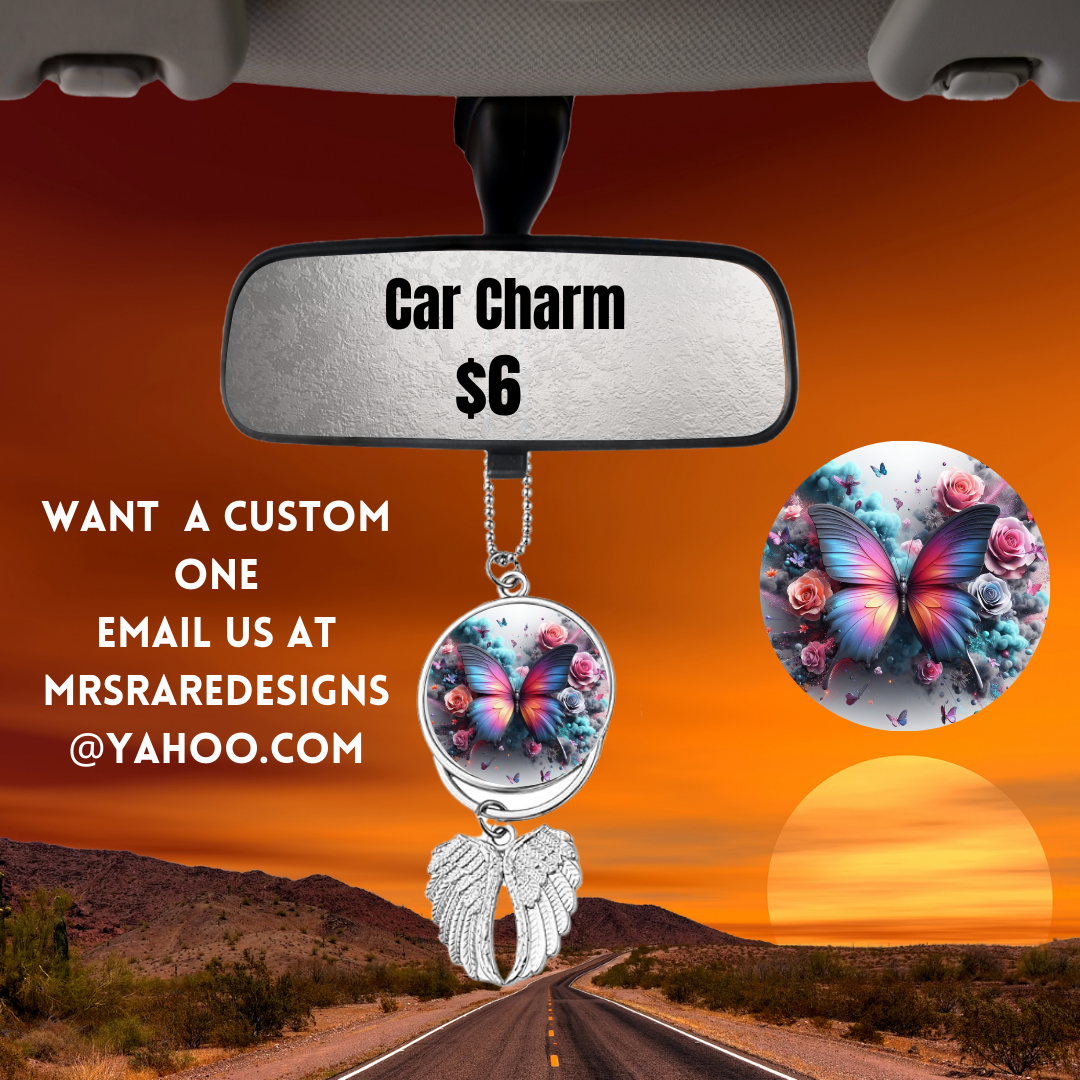 Celestial Flutter Car Charm Series