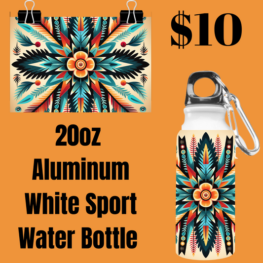 Aztec Elegance 20oz Aluminum Sport Water Bottle